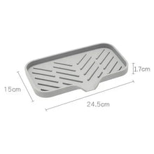 Load image into Gallery viewer, Multifunctional Silicone Sink Tray with Drain – Soap Dish, Sponge & Brush Organizer for Kitchen and Bathroom (Ventilated & Easy to Clean)