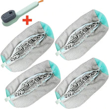 Load image into Gallery viewer, Shoe Washing Machine Bag with Brush Set – Durable Laundry Cleaner (1–4PCS)