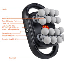 Load image into Gallery viewer, 16-Head Fascia Gun High-Frequency Vibration Body Massage Gun Waist and Back Massager Neck Shoulder Massager Muscle masajeador