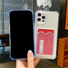 Load image into Gallery viewer, Luxury Wallet Card Pocket Holder Case for IPhone 13 14 Pro Max 12 Mini Minimal IPhone Design Case Slim Fit Thin Protective Soft Shock-Absorbing Wallet Case