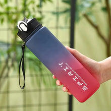 Load image into Gallery viewer, 800ML Large Capacity Sports Water Bottle | Leak-Proof BPA-Free Plastic Jug with Straw & Rope for Gym, Outdoor & Travel