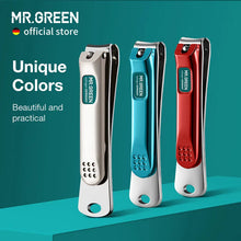 Load image into Gallery viewer, MR.GREEN Stainless Steel Nail Clippers with Nail File
