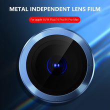Load image into Gallery viewer, 3pcs Camera Lens Full Cover Anti-scratch HD Protective Glass Film Camera Lens Screen Protector for iPhone 14 Pro/14 Pro Max amera Lenses Glass with Aluminium Edge Compatible with iPhone