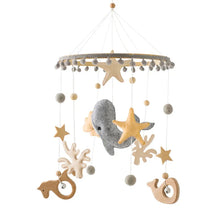 Load image into Gallery viewer, Baby Wooden Bed Bell Cartoon Rabbit Mobile
