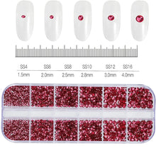 Load image into Gallery viewer, 100/50cm Luxury Crystal Chain Nail Charms - 1.5/2mm Clear & AB Diamond Nail Art Decoration