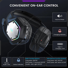 Load image into Gallery viewer, EKSA 2.4GHz Wireless Headphones E1000 WT 7.1 Surround Wired Gaming Headset Gamer with ENC Mic Low Latency for PC/PS4/PS5/Xbox