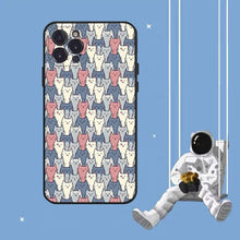 Load image into Gallery viewer, Cat Cute Art Phone Case For Iphone 8 7 6 6s Plus X Se 2020 Xr Xs 14 11 12 13 Mini Pro Max Mobile Case Transparent Soft Protective Clear Case Compatible For Iphone