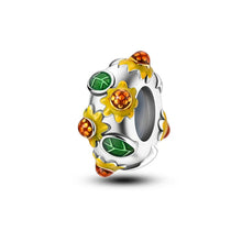 Load image into Gallery viewer, 100% 925 Sterling Silver Rainbow Zircon Butterfly Dragon Silicone Stopper Charms - Colorful Beads for DIY Bracelets, Customizable Jewelry for All Occasions