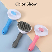 Load image into Gallery viewer, Pet Hair Remover Dog Brush Cat Comb Grooming Tools Dogs Accessories Cat Supplies Stainless Steel Beauty Massage Comb Dog Cat Brush Pet Brush for Long and Short Hair with Self-Cleaning Brush