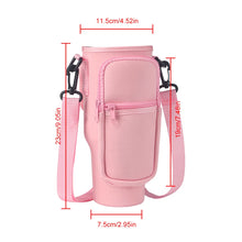 Load image into Gallery viewer, 40oz Neoprene Water Bottle Carrier Bag For Stanley Quencher Cup Sleeve Adjustable Shoulder Strap Non-slip Insulated Mug Cover