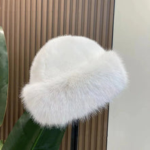Load image into Gallery viewer, New Fluffy Fur Women's Winter Hat Winter Snow Ski Cap Female Faux Fur Thick Warm Windproof Hat Russian Hat Mink Fisherman's Hat