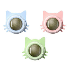 Load image into Gallery viewer, Ball Cat Toy Pasted Lollipop Gatos Mint On The Wall Pet Ball Snack Good Cat Accessories Cat Toy with Light and Self-Rotating Ball Kitten Gift Edible Cat Lick Toy Cat Chew Toy Teeth Cleaning Cat Bite Toy Rotating Cat Toy