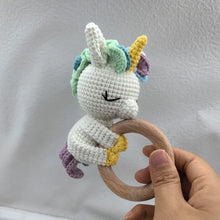 Load image into Gallery viewer, Baby Security Blanket Towel Feeding Bib Soft Towel Cotton Burping Cloth Infant Shower Gift Knitted Lovely Animal Rattle Sleep To