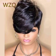 Load image into Gallery viewer, Short Bob Wig Pixie Cut Straight Human Hair Wigs For Women Natural Color Human Hair Accessories Glueless Wig Ready To Wear Sale
