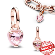 Load image into Gallery viewer, Sparkling Star Mini Dangle Charm - 925 Sterling Silver Green Heart Charm for Me Bracelet, Zircon & Crystal Accent, Customizable Girl Party Jewelry