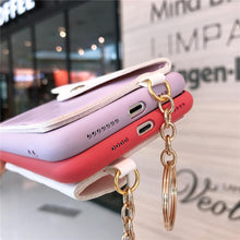 Load image into Gallery viewer, Luxury Wallet Phone Case For iPhone 13 Pro Max 11 12 Pro Max X XR XS 7 8 Plus 13 Mini Soft Silicone Handbag Card Phone Case Wallet Compatible iPhone Bag Cover