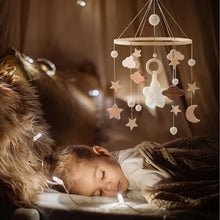Load image into Gallery viewer, Wooden Baby Crib Mobile with Music Box Bell