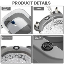 Load image into Gallery viewer, Portable Collapsible Baby Bathtub with Thermometer