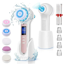Load image into Gallery viewer, Electric Blackhead Remover Vacuum Suction Facial Cleansing Brush Rechargeable Face Brush Facial Pore Cleanser Skin Care Machine