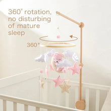 Load image into Gallery viewer, Crib Mobile Rattle Wooden Baby Bell with Felt Cartoon Bear Toys