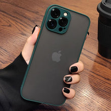 Load image into Gallery viewer, Luxury Shockproof Armor Phone Case For iPhone 11 12 13 14 Pro Max Silicone Clear Hard Cover Protective Hard Back Cover with Soft Edge Bumper Shockproof Anti-Drop Case For iPhone