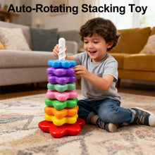 Load image into Gallery viewer, Baby Rotating Rainbow Tower Montessori Stacking Toy
