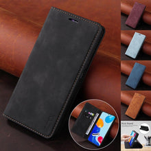 Load image into Gallery viewer, Wallet Flip Leather Case For Xiaomi Redmi 10 10C 9A 9C 9T Note 11 Pro 10S 10 Pro 9 Pro 8T 7 Poco F3 X3 X4 Pro M3 M4 Pro M5s 11T Leather Finish Inbuilt Stand & Pockets Wallet Style Flip Back Case