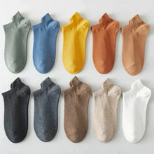 Load image into Gallery viewer, 10PCS Men’s Mid-Calf Cotton Socks – Solid Color, Versatile for All Seasons