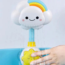 Load image into Gallery viewer, Cloud Weather Bath Toy for Kids – Educational Water Spray Toy with Rotating Nozzle & Suction Cup