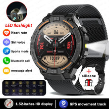 Load image into Gallery viewer, Smartwatch Military Men 360*360 HD Screen Flashlight Health Monitoring Waterproof Heart Rate BT Call Smart Watch For Android IOS