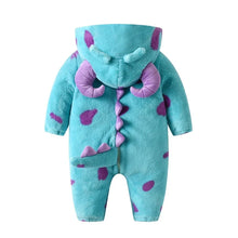 Load image into Gallery viewer, Baby Horn Hooded Fleece Jumpsuit Snowsuit β Warm Winter Outwear for Boys and Girls