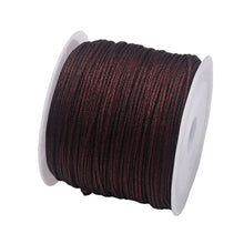 Load image into Gallery viewer, 50 Yards 0.8mm Braided Nylon Cord – Durable Satin String for Jewelry Making, Beading, Macrame, Chinese Knot & DIY Crafts