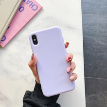 Load image into Gallery viewer, Ultra Thin Slim Fit Soft Grip Anti-Scratch Protective Cover Thicker Candy Phone Case for iPhone Soft Silicon Back Phone Cover for iPhone 12 13 Pro Max iphone Case