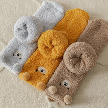 Load image into Gallery viewer, 2 Pairs Cute Socks Bear Women Coral Velvet Thick Plush Warm Socks Sleep Fluffy Socks Cute Cartoon Lovely Floor Fuzzy Sock Winter