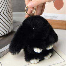 Load image into Gallery viewer, 15cm Rabbit Fur Keychain – Cute Bag & Car Pendant Accessory for Women