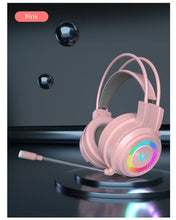 Load image into Gallery viewer, G58 G60 Gaming Headset 7.1 Stereo SVirtual Surround Bass Earphone Headphone with Mic LED Light for Computer PC Gamer Foldable