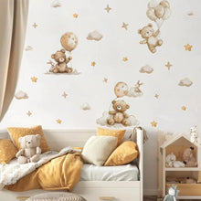 Load image into Gallery viewer, Pink Cartoon Bear Wall Stickers for Kids & Nursery Room Decor