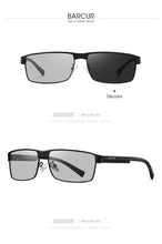 Load image into Gallery viewer, BARCUR Sunglasses Men’s Original Rectangle Fashionable Business Sunglasses – Polarized UV400 Protection for Driving Hiking Sports and Casual Wear – Trendy Fashion Shades Oculos De Sol with Anti-Reflective TAC Lenses