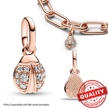 Load image into Gallery viewer, Sparkling Star Mini Dangle Charm - 925 Sterling Silver Green Heart Charm for Me Bracelet, Zircon & Crystal Accent, Customizable Girl Party Jewelry