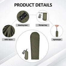 Load image into Gallery viewer, Outdoor Camping Sleeping Bag Liner Ultralight Mummy Sleeping Bag Backpack Liner Single Person Travel Sleeping Bag