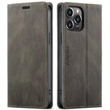 Load image into Gallery viewer, Vintage Wallet Case Card Holder Kickstand Built-in Magnetic Flip Leather Case for iPhone Leather Cases for iPhone 14 13 12 11 Pro Max Mini XR XS Max 8 7 6s Plus Wallet Flip Cover