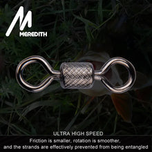Load image into Gallery viewer, MEREDITH Fishing Swivels Ball Bearing Swivel 50PCS/Lot with Safety Snap Solid Rings Rolling Swivel for Carp Fishing Accessories