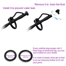 Load image into Gallery viewer, Urethral Catheter Urine Men With Valve Urethra Sounding Hollow Silicone Penis Plug Urethal Tube For Chastity Male Adult Sex Toy
