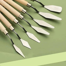 Load image into Gallery viewer, 7Pcs Stainless Steel Palette Knife Set - Mixing, Scraping, and Painting Tools for Artists