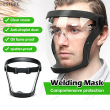 Load image into Gallery viewer, Work Protection Mask Transparent Facial Protector Face FaceMask Protective Outdoor Heating Home Kitchen Tools Full Face Mask