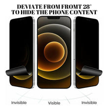 Load image into Gallery viewer, 3Pcs Anti-Spy Hydrogel Film for IPhone 12 11 Pro Max 7 8 Plus Privacy Screen Protectors for IPhone 13 14 XS MAX X XR Not Glass Hydrogel Film Privacy Screen Protector Compatible with iPhone
