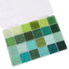 Load image into Gallery viewer, 5200Pcs Glass Rice Beads Jewelry Making Kit – 24-Grid Box for DIY Bracelets, Earrings & Kandi Accessories | Handmade Craft Supplies Set