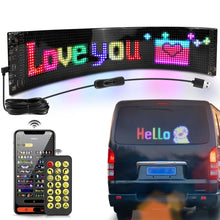 Load image into Gallery viewer, LED Sign Car Scrolling Advertising USB 5V Bluetooth App Control Logo Light Custom Text Pattern Animation Programmable Display