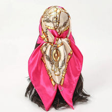 Load image into Gallery viewer, Satin Square Scarf β Elegant 2025 Print Hijab, Shawl & Hair Wrap