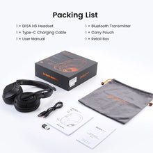 Load image into Gallery viewer, EKSA H6 Wireless Headphones Bluetooth 5.0 Headset with USB Dongle ENC Call Noise Cancelling Mic 30H Playtime For Office Computer